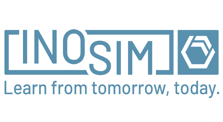 A picture of a handshake with the INOSIM logo on top
