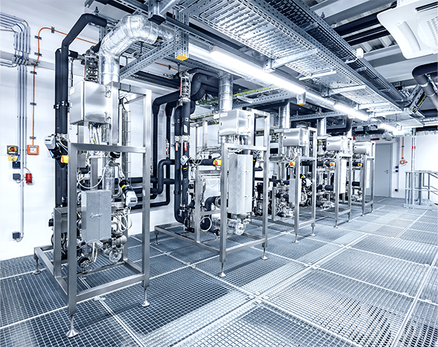 Technical area installations in biotech production center