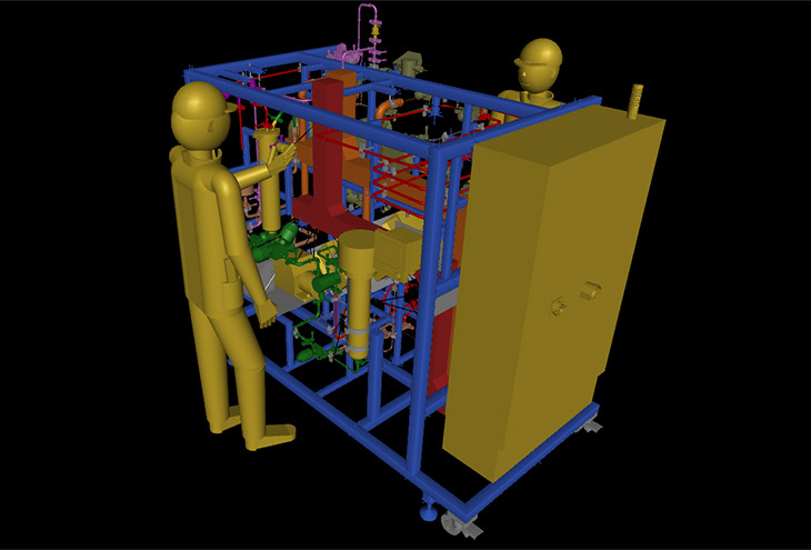 3D image of mobile production skid